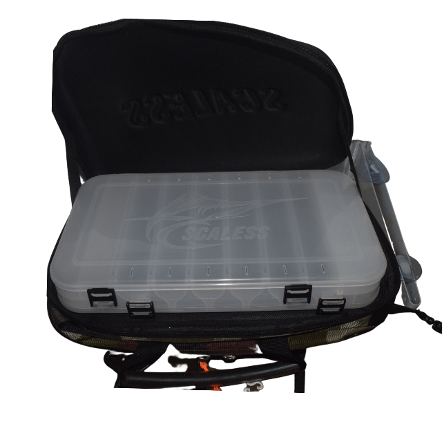 Scaless Anglers Side Sling Bag With Fishing Lure Box - fishermanshubBlue/Mud