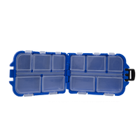 Searock Fish Hook Holder Box - 10 Compartments | Blue | 9.5 x 6 x 2.5 Cm - fishermanshub9.5 x 6 x 2.5 Cm