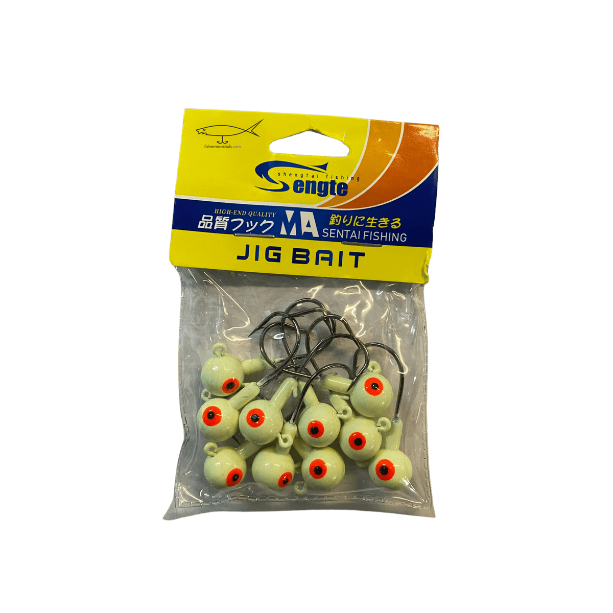 Sengtai Coloured Jig Head For Fishing - Fishermanshub7GmLuminous green