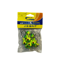 Sengtai Coloured Jig Head For Fishing - Fishermanshub3.5GmYellow Green
