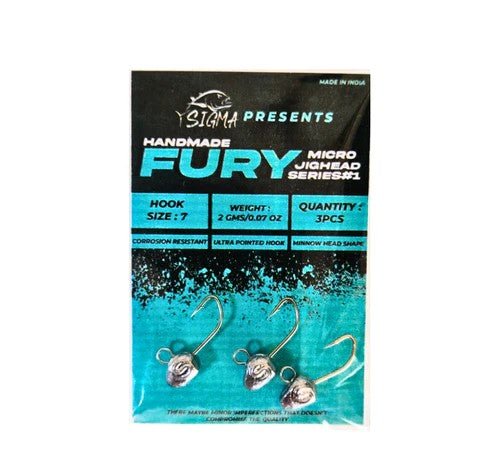 Sigma Fury Micro Jighead | 2 Gm | 3 Pcs Per Pack - fishermanshub7
