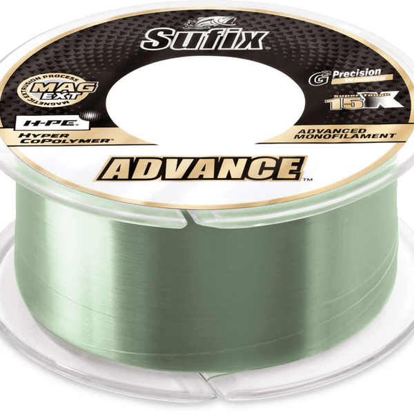 Sufix Advance Hyper Copolymer Monofilament Line | 100 Mt | Low-Vis Green |  10 Connected Spools 