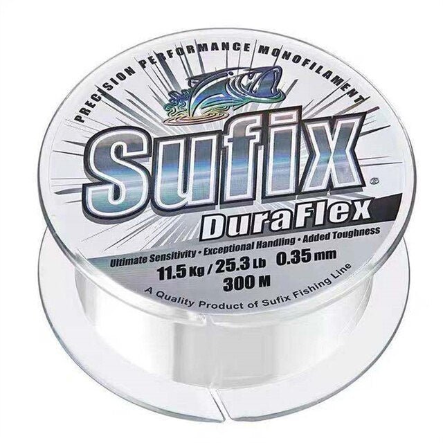 Sufix Duraflex Monofilament Line | 100 Mt | Low-Vis Green | Clear - fishermanshub0.18MM | 3.7Kg (8Lb)Low-Vis Green