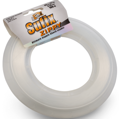 Sufix Zippy Shock Leader | 80 Mt | 100 Mt | Clear - fishermanshub0.50MM | 15Kg (30Lb)