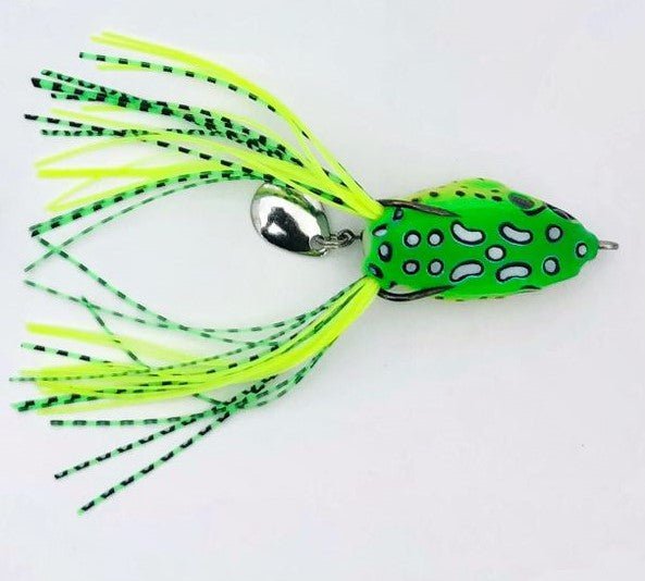 Terry Dap Frog Topwater Lure With Spinner | 4 Cm , 6 Gm | 5.5 Cm , 14 Gm | - fishermanshub4 Cm#7