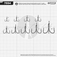 VMC 2X Black Nickel Treble Hooks 7554BN
