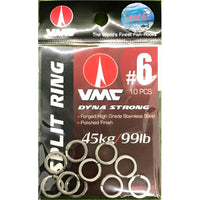 VMC Dyna Strong Split Rings | 10 Pcs Per Pack - fishermanshub6