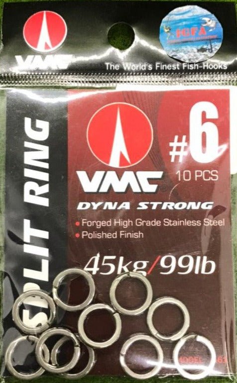 VMC Dyna Strong Split Rings | 10 Pcs Per Pack - fishermanshub6