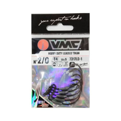 VMC Heavy Duty Leaded Texan Single Hooks | Weedless Jigheads | 7317LD | Qtt: 4 - 5 Per Pack - fishermanshub3/0