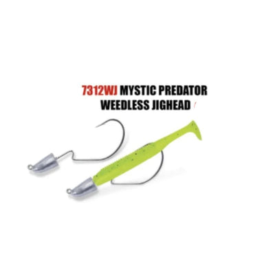 VMC Mystic Predator Weedless Jighead Hooks 7312WJ | Qtt : 4 Per Pack - fishermanshub2/07 Gm