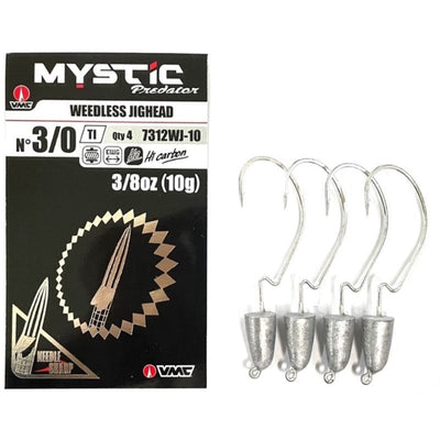 VMC Mystic Predator Weedless Jighead Hooks 7312WJ | Qtt : 4 Per Pack - fishermanshub2/07 Gm