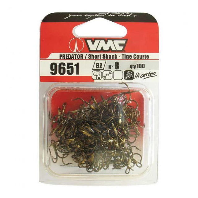 VMC Predator/Short Shank Treble Hooks 9651BZ | Bronze | 5 Pcs | 10 Pcs | - fishermanshub105 Pcs