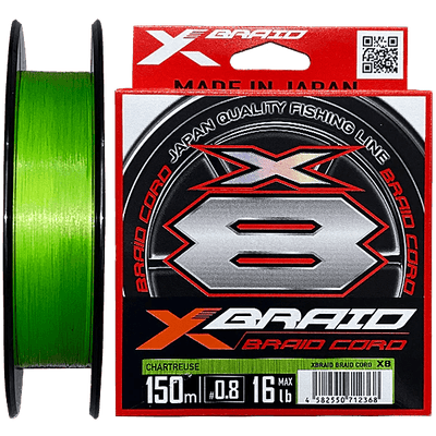 ygk braided fishing line YGK X-Braid Cord X8 Braided Line | 150Mt / 164Yd | Chartreuse