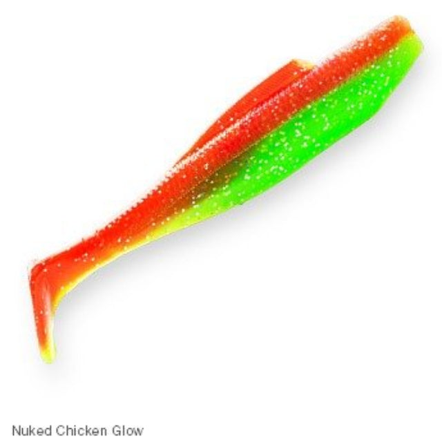 ZMan DieZel MinnowZ Soft Lures | 4 Inch | 5 Pcs Per Pack - fishermanshub4 InchNUKED CHICKEN GLOW