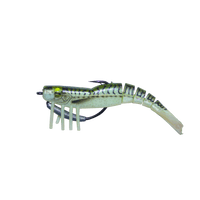 Zerek Live Shrimp Soft Plastic Baits | Size: 3.5 Inch , 9 Cm | 7 Gm - fishermanshub3.5 InchGREEN TIGER PRAWN