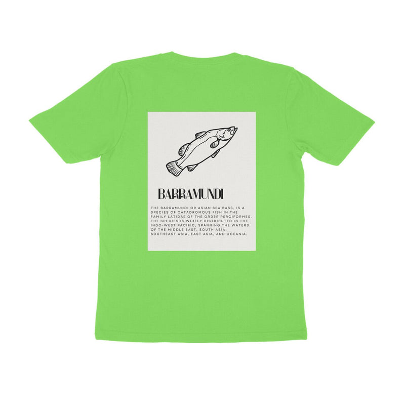 Men's Angling T-Shirt's | Barramundi - Front & Back Description | Round Neck | Short Sleeves | 2 Sided Print |