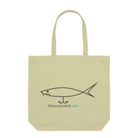 Fishermanshub.Com Logo Anglers Tote Bags - FishermanshubHalf WhiteWith Zipper