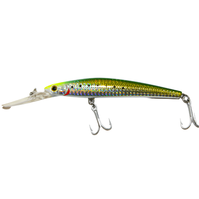 Cassan Barramagic Hard Bait Lures | 12 Cm | 21 Gm | Suspending | - fishermanshubSILVER GREEN 007