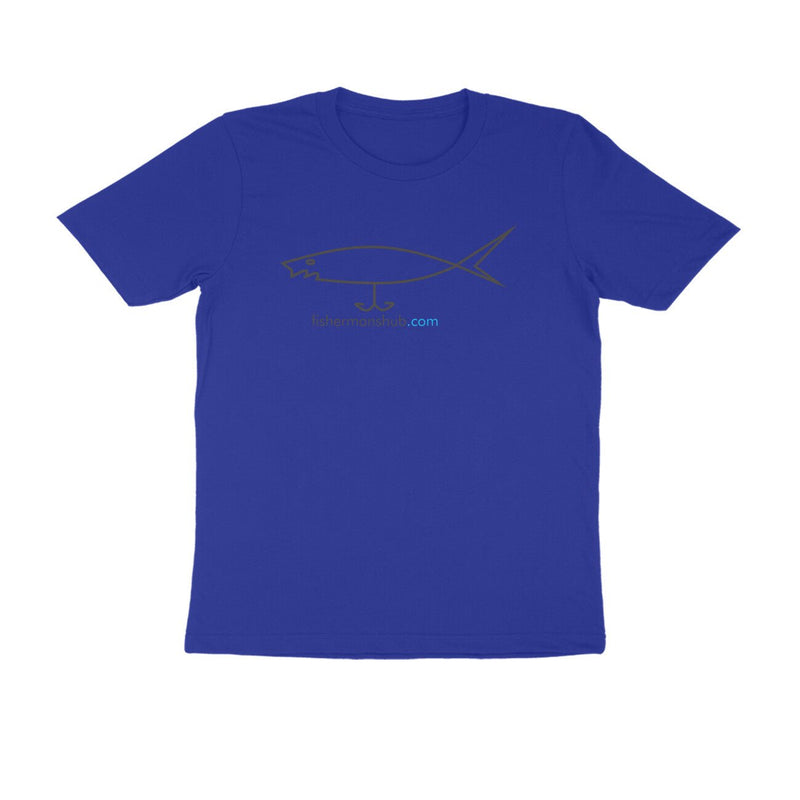 Men's Angling T-Shirts - Fishermanshub.com Logo T-Shirt - Round Neck | Short Sleeve