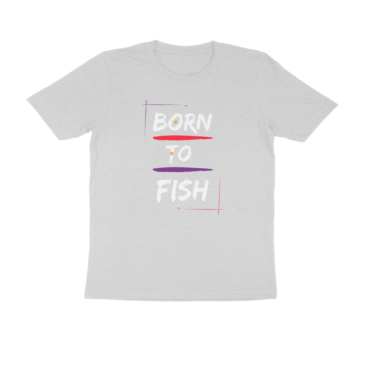 ஆண்களுக்கான ஆங்லிங் டி-ஷர்ட்கள் - மீனுக்கு பிறந்தது - வட்ட கழுத்து | குறுக்கு உடை