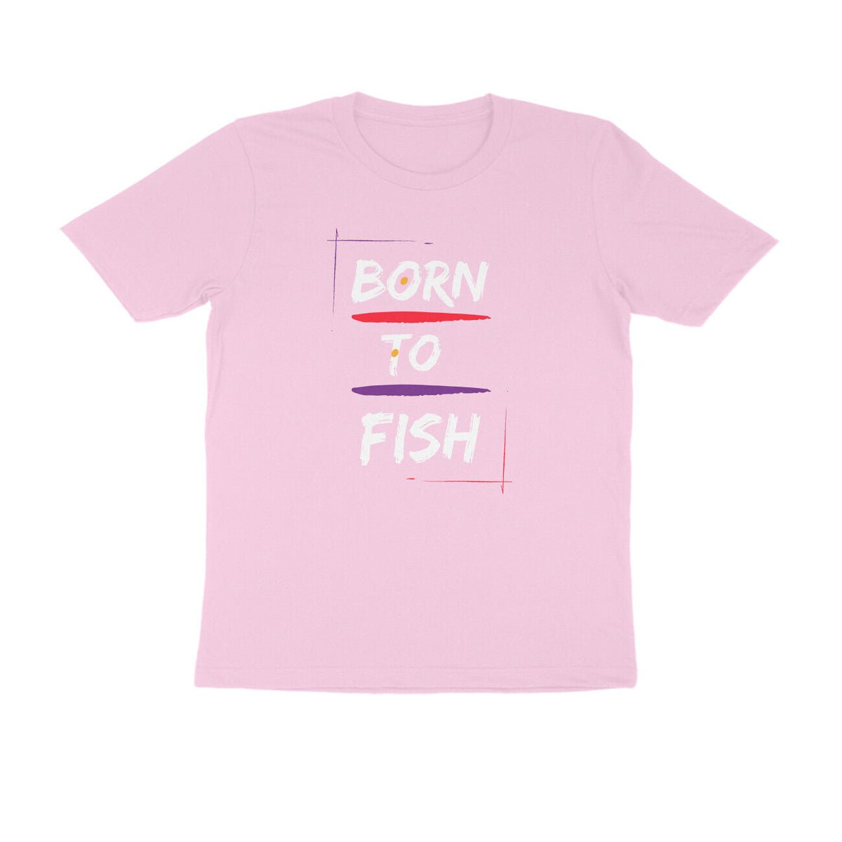 ஆண்களுக்கான ஆங்லிங் டி-ஷர்ட்கள் - மீனுக்கு பிறந்தது - வட்ட கழுத்து | குறுக்கு உடை