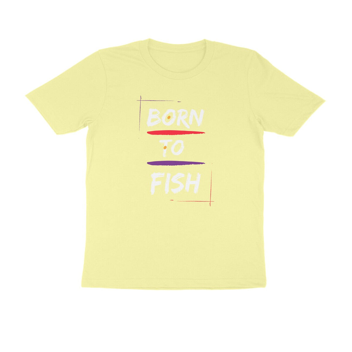 ஆண்களுக்கான ஆங்லிங் டி-ஷர்ட்கள் - மீனுக்கு பிறந்தது - வட்ட கழுத்து | குறுக்கு உடை