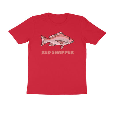 Men's Angling T-Shirts - Red Snapper | Round Neck | Short Sleeves