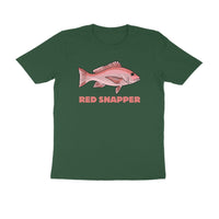 Men's Angling T-Shirts - Red Snapper | Round Neck | Short Sleeves