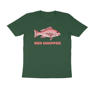 Men's Angling T-Shirts - Red Snapper | Round Neck | Short Sleeves