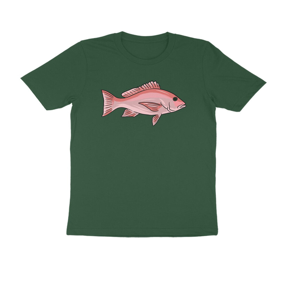 Men's Angling T-Shirts - Red Snapper 2 | Round Neck | Short Sleeves