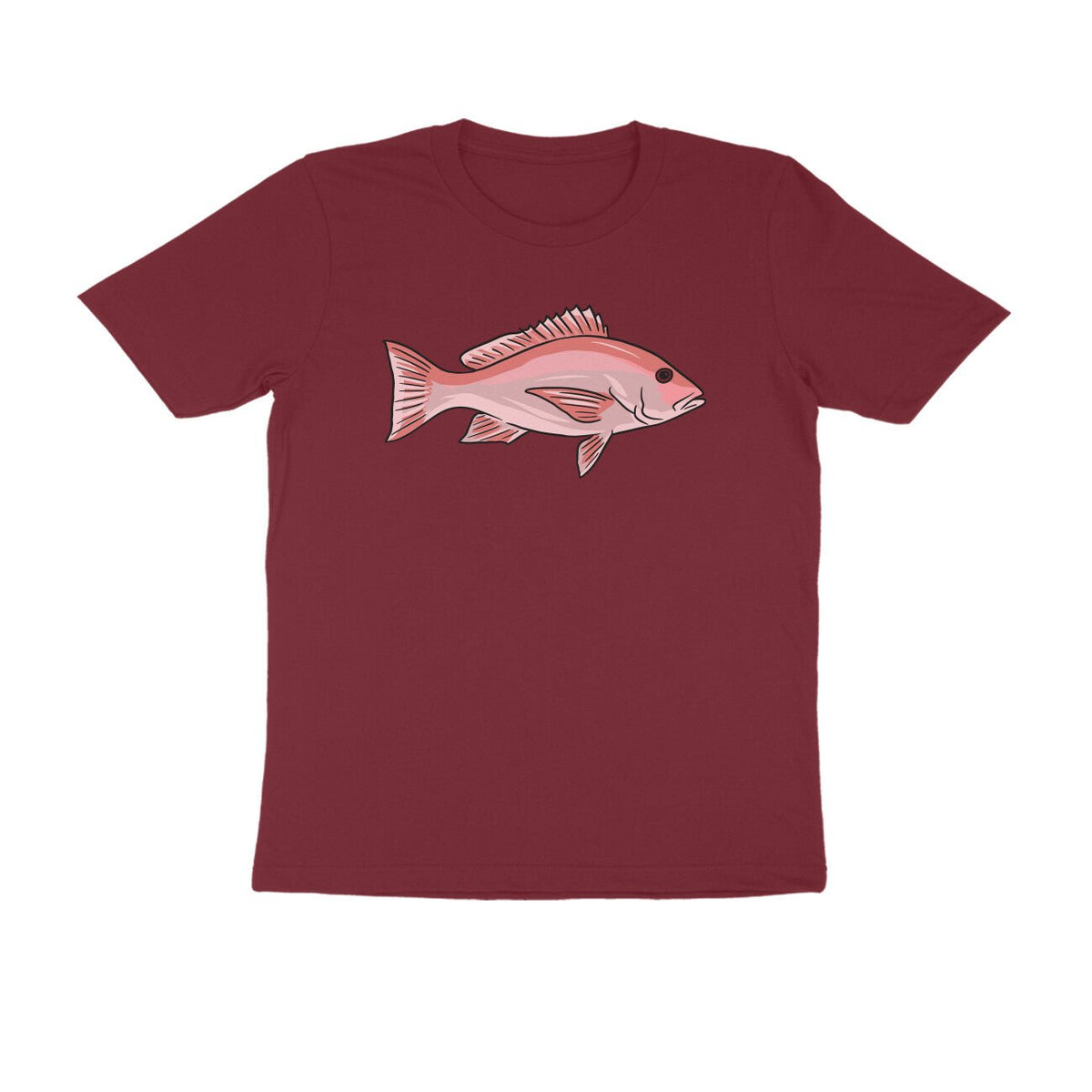Men's Angling T-Shirts - Red Snapper 2 | Round Neck | Short Sleeves