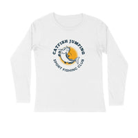 Men's Angling T-Shirt's - Catfish Jumping - Round Neck | Long Sleeves