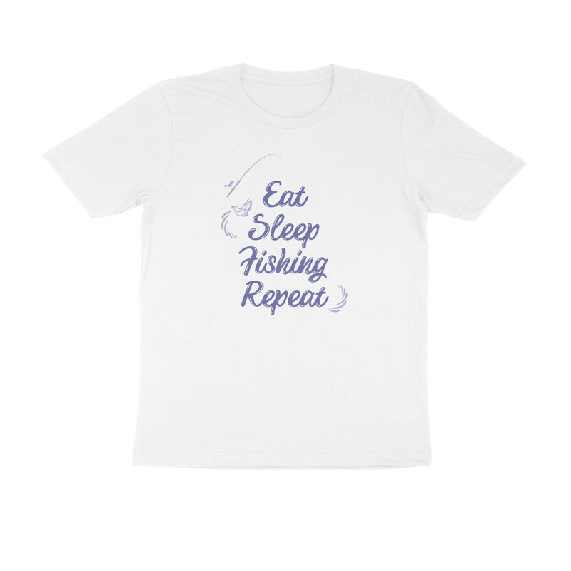 Men's Angling T-Shirt's - Eat Sleep Fishing Repeat - Round Neck | Short Sleeves