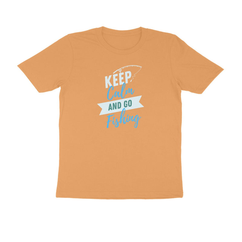 Men's Angling T-Shirt's - Keep Calm And Go Fishing | Round Neck | Short Sleeves |