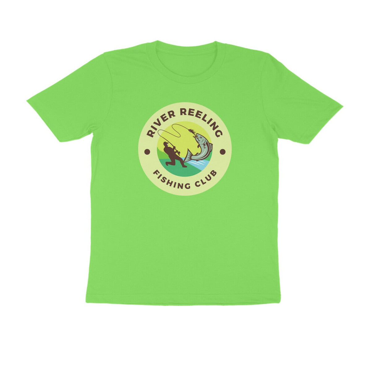 পুৰুষৰ এংলিং টি-চাৰ্টৰ -ৰিভাৰ ৰিলিগ ফিছিং ক্লাব | গোল ডিঙি | চুটি হাতৰ আঁচল