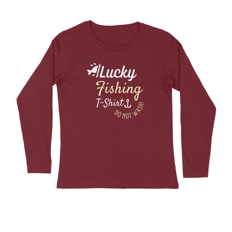 Men's Angling T-Shirt's - Lucky Fishing T-Shirt, Do Not Wash | Round Neck | Long Sleeves |