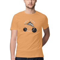 ஆண்கள் ஆங்லிங் டி-ஷர்ட் - பாய்மர மீன் மீன்பிடி கிளப் | சுற்று மை | குறுக்கு உடைய |