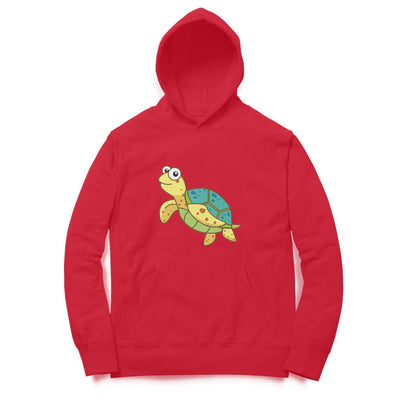Mens / Woman's Angling Hoodie | Sea Creatures Toon Series |Happy Sea Turtle | Hoodie