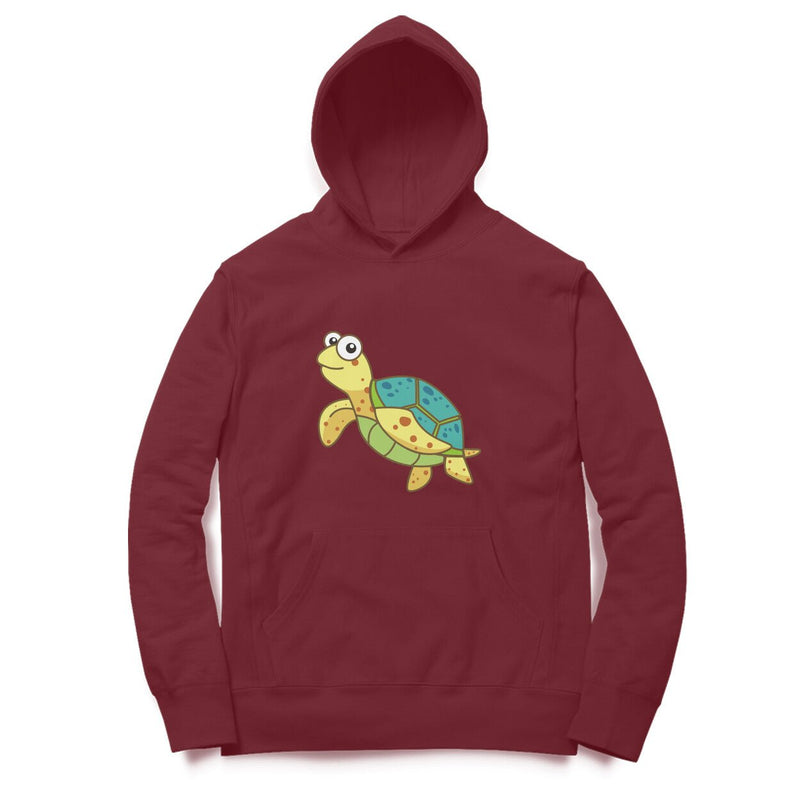 Men's Angling T-Shirts | Sea Creatures Toon Series |Happy Sea Turtle | Hoodie