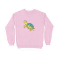Men's Angling Sweat Shirts | Sea Creatures Toon Series| Happy Sea Turtle | Round Neck | Long Sleeves |