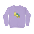 Men's Angling Sweat Shirts | Sea Creatures Toon Series| Happy Sea Turtle | Round Neck | Long Sleeves |