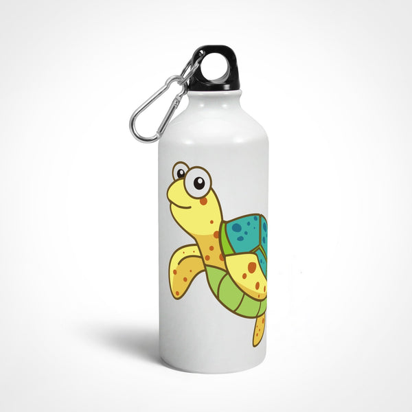 Anglers Hydration Water Bottle | Sea Creatures Toon Series | Happy Sea Turtle | 600 Ml & 750 Ml - fishermanshub600 ml
