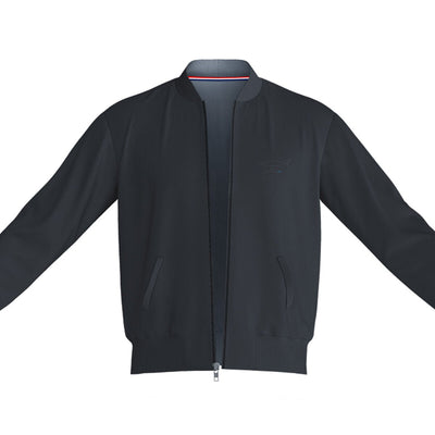 Men's Angling Bomber Jacket | Fishermanshub.com Logo Front| Long Sleeves | - FishermanshubBlackS