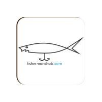 Fishermanshub.com Logo Coasters - FishermanshubSquare