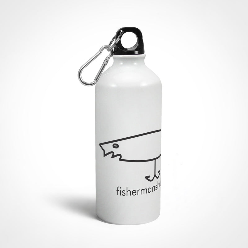 Fishermanshub.com Logo Anglers Outdoors Hydration Sipper Water Bottle - Fishermanshub600 ml