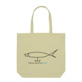 Fishermanshub.Com Logo Anglers Tote Bags - FishermanshubHalf WhiteWith Zipper