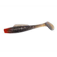Indra Softpara Paddle Tail Soft Plastic Lures | 4 Inch - fishermanshub4 InchRed Head Black Glitz