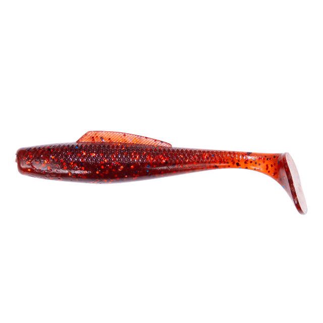 Indra Softpara Paddle Tail Soft Plastic Lures | 4 Inch - fishermanshub4 InchRuby Glitz