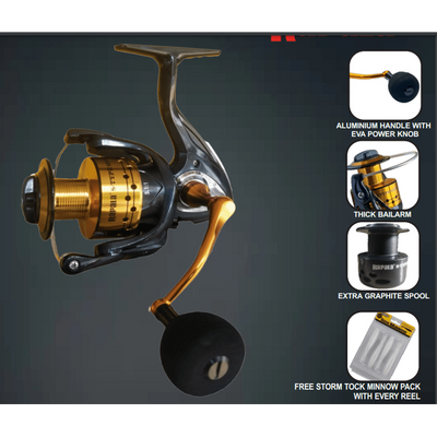 Rapala S-Type Gold Edition Spinning Reel | 50 GE | 60 GE | - fishermanshubS-Type 50 GE