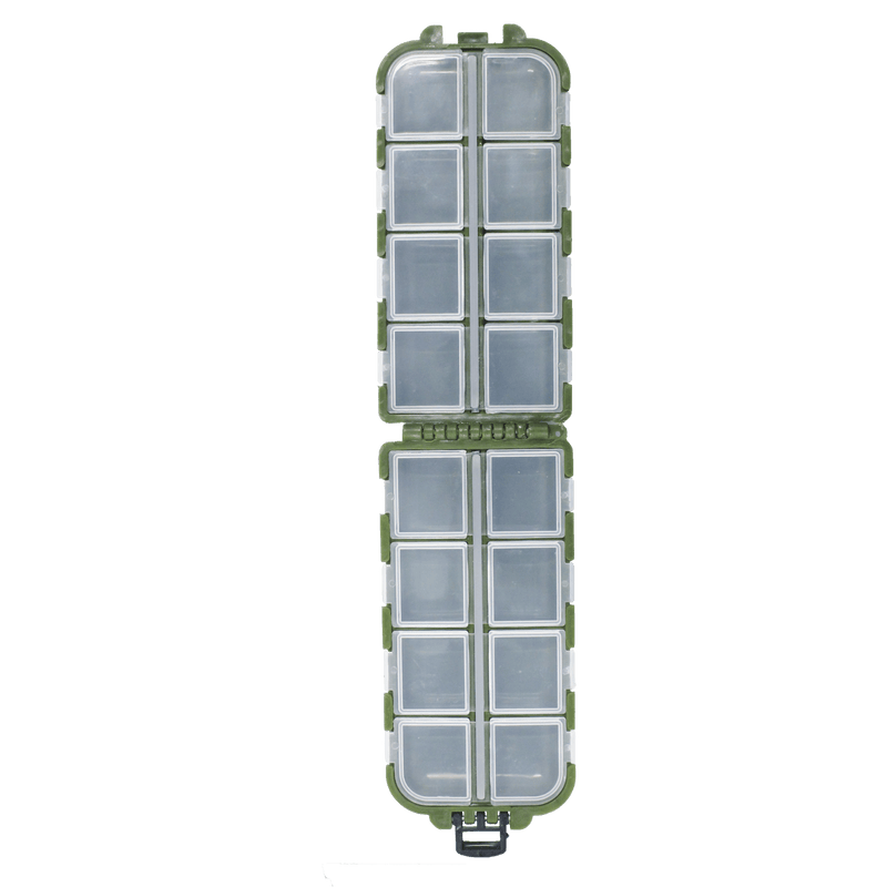 Searock Fish Hook Holder Box - 13 Compartments | Army Green | 13 x 6 x 3 Cm - fishermanshub13 x 6 x 3 Cm